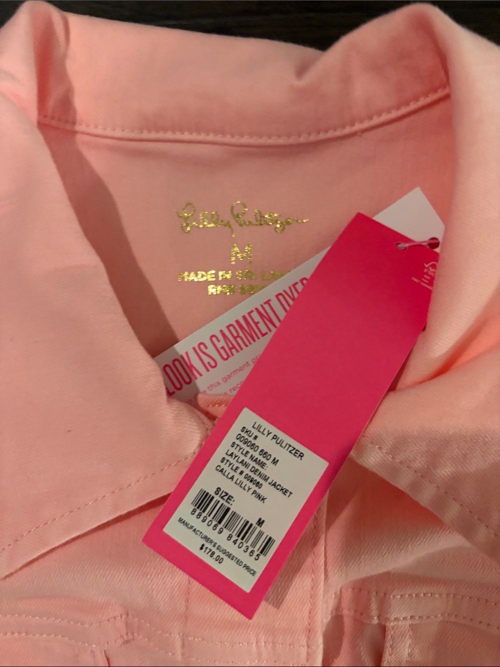 New With Tags Lilly Pulitzer Laylani Denim Jacket Sz M - Picture 4 of 8
